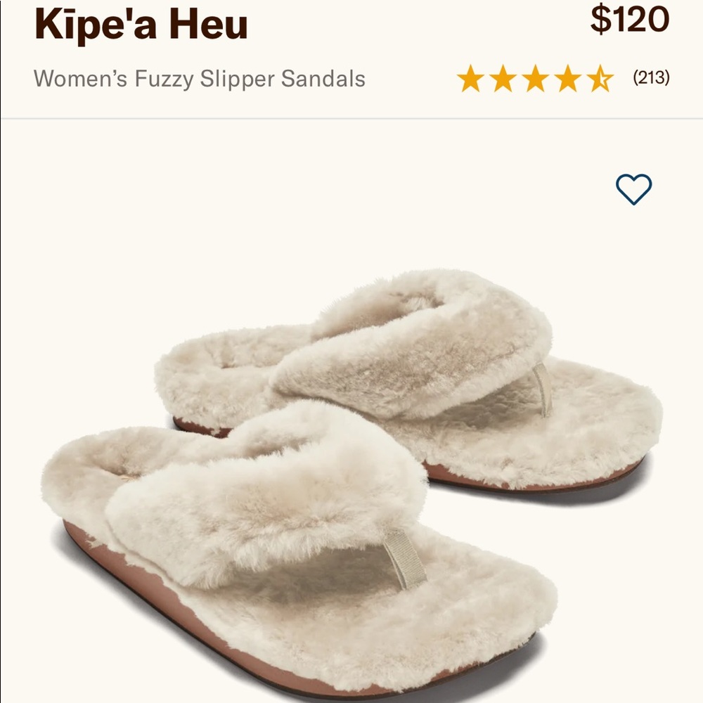 Olukai Fuzzy Slipper Sandals